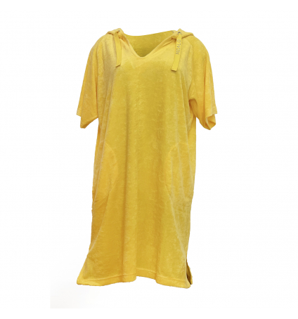 ROBE SWEAT A CAPUCHE PEDALO CANNES JAUNE