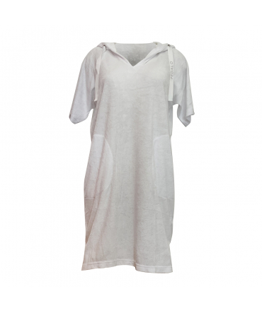 ROBE SWEAT A CAPUCHE PEDALO CANNES BLANC