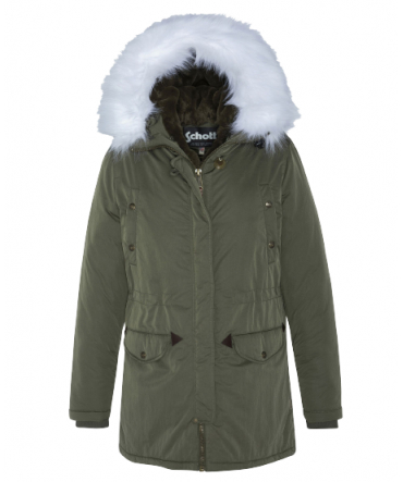 SCHOTT PARKA N3B FAUSSE FOURRURE CAPUCHE JKTEVERESTW  KAKI