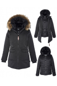 SCHOTT PARKA FEMME 3 EN 1 DOUDOUNE AMOVIBLE JKTJANELLW BLACK