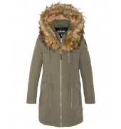 SCHOTT PARKA ARMY LONGUE A CAPUCHE FEMME JKTSUSAN2W KAKI 