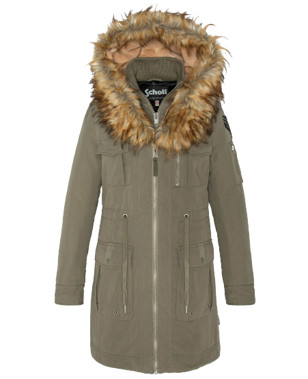 Parka schott hotsell femme kaki