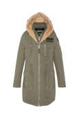 SCHOTT PARKA ARMY LONGUE A CAPUCHE FEMME JKTSUSAN2W KAKI 