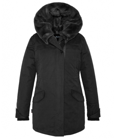 SCHOTT PARKA LONGUE FEMME MILITAIRE A CAPUCHE JKTBILLIE2W  BLACK