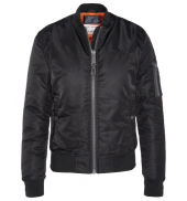 SCHOTT BLOUSON BOMBER FEMME NYLON ECO AIRFORCEWRS BLACK