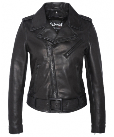 SCHOTT PERFECTO AVEC CEINTURE AMOVIBLE LCW8613 BLACK