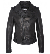 SCHOTT PERFECTO AVEC CEINTURE AMOVIBLE LCW8613 BLACK