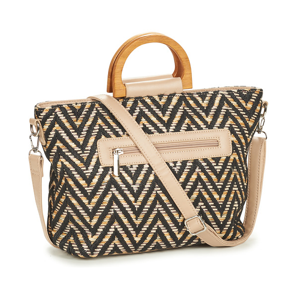 LPB SAC A MAIN BELMIRA NOIR BEIGE La Vitrine de la Mode