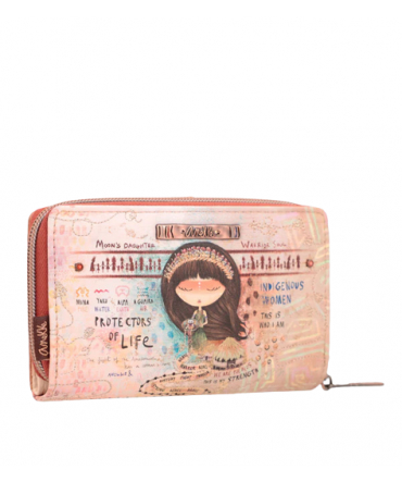 ANEKKE Portefeuille moyen gaufré RFID Menire 36609-909