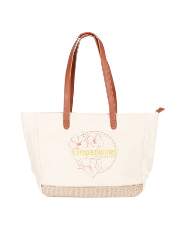 Les Tropéziennes  SAC CABAS COTON  MOJ-TZ-01-BEIGE