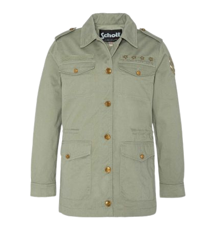 SCHOTT VESTE MILITAIRE FEMME BRODEE DOS SCHOTT