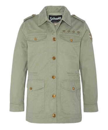 SCHOTT VESTE MILITAIRE FEMME BRODEE DOS SCHOTT