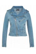 SCHOTT BLOUSON PERFECTO DENIM SANS CEINTURE  JKTWJANISX Bleach 