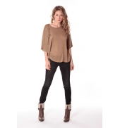 Tee-shirt Plumes 13q555 Camel