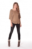 Tee-shirt Plumes 13q555 Camel