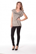 Tee-shirt Yes 13q424 Gris