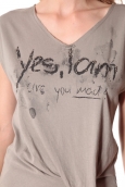 Tee-shirt Yes 13q424 Gris