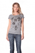 Rich&Royal Tee shirt Visages Gris 13q801/862 