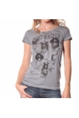 Rich&Royal Tee shirt Visages Gris 13q801/862 