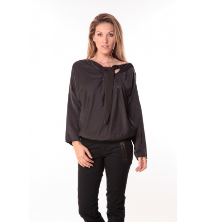 Sack's Blouse Bow Noire