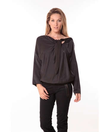 Sack's Blouse Bow Noire