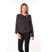 Sack's Blouse Bow Noire