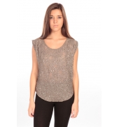 CHARLIE JOE Top Pearl Marron